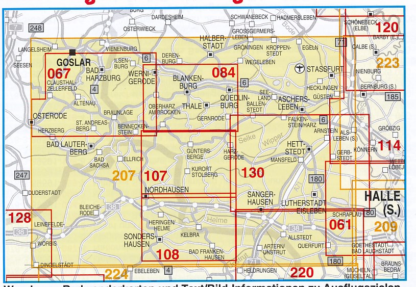 Kaart Van De Harz Duitsland - kaart